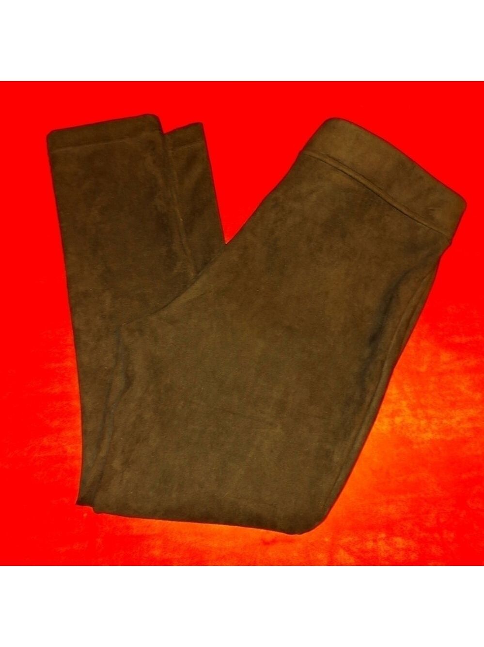 Andrew Marc Black Faux Suede Pants Extra Large